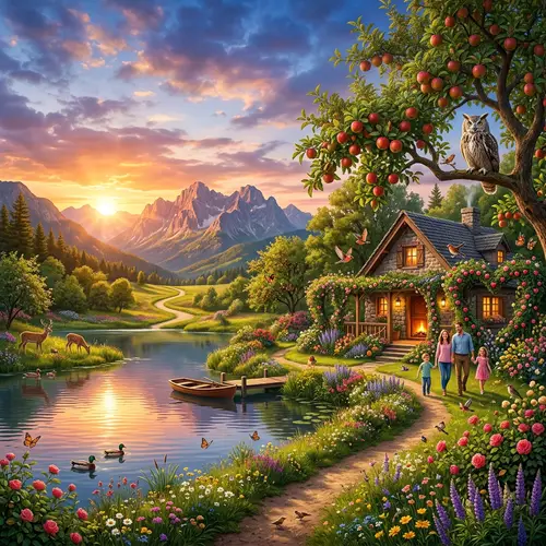 Serene Landscape: A Metaphor for a Good Life