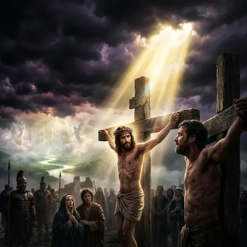 Divine Perspective of the Crucifixion at Golgotha