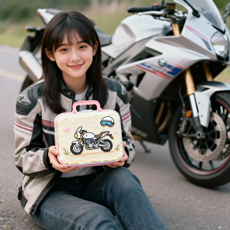 Motorcycle Themed Cake for a 17-Year-Old Girl