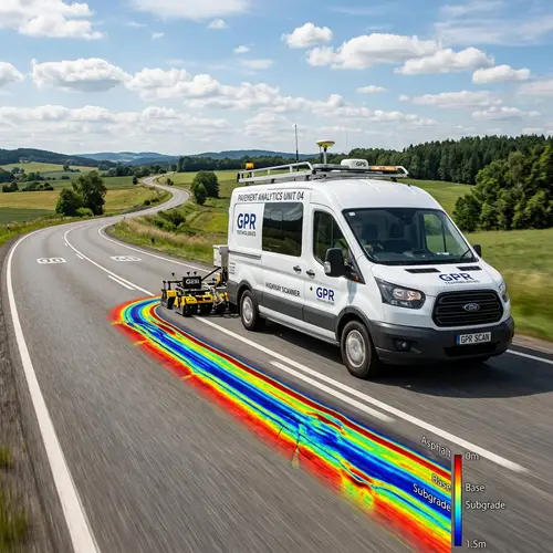 Pavement Analysis Van with Ground Penetrating Radar | Roadway GPR Data