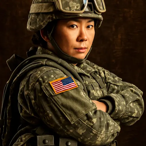 Korean American US Military First Class Sergeant