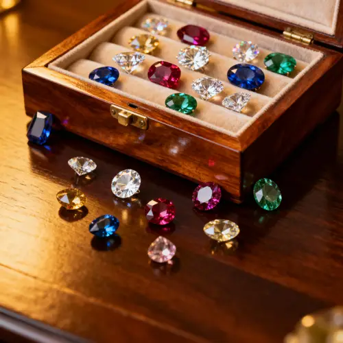Stunning Jewelry Box with Precious Stones