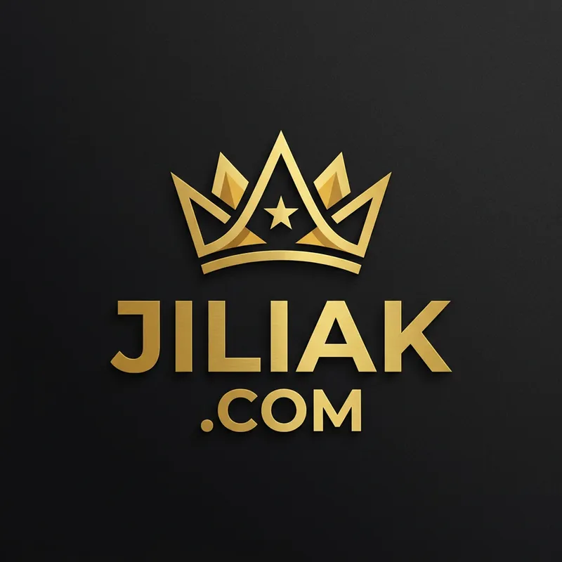 JILIAK.COM Logo with Crown in Gold, Yellow & Black Colors