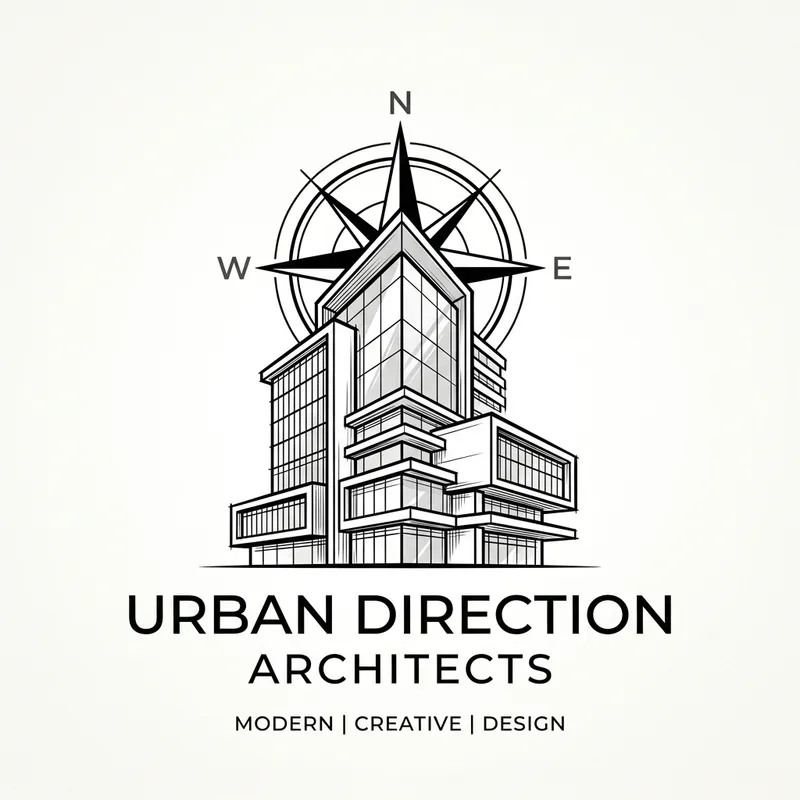 Modern Architectural Logo Design | B&W Building Sketch Logo Modern Architectural Logo Design | B&W Building Sketch Logo