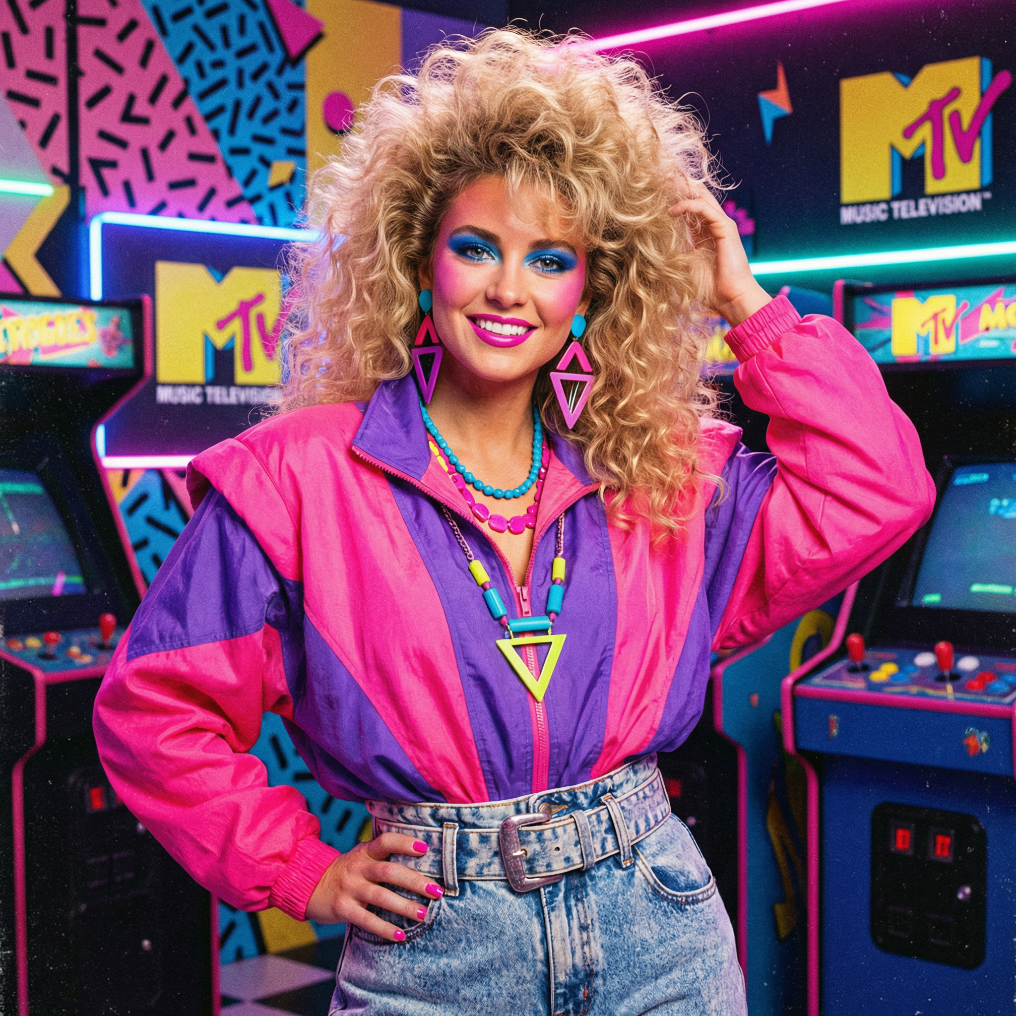 アート・デザイン・音楽 ICONS OF VINTAGE FASHION 1980s Fashion Trends: Stylish Icon | Retro Vibes | AI Art