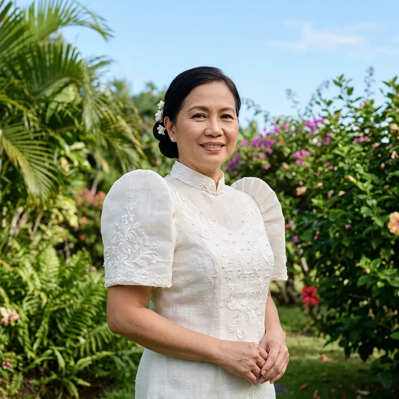 Celebrate Filipiniana Dress: Butterfly Sleeves & Local Elegance