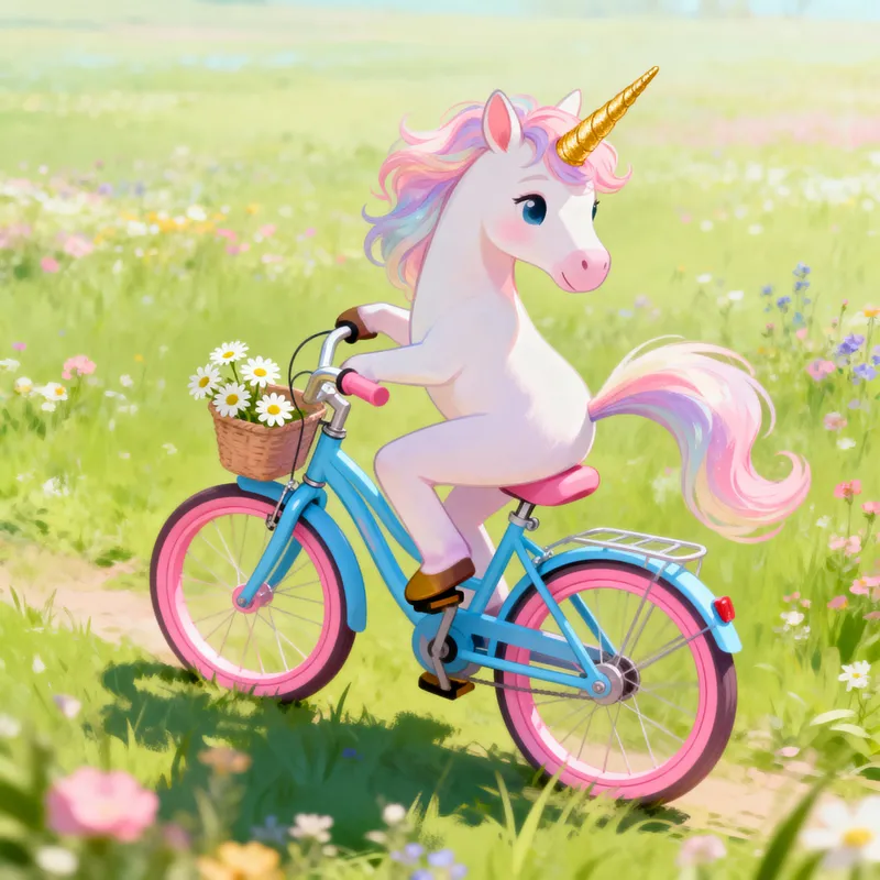 Unicorn on Bicycle - A Magical Adventure