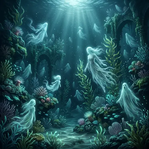 Underwater Ghost World: Hauntingly Beautiful Realm