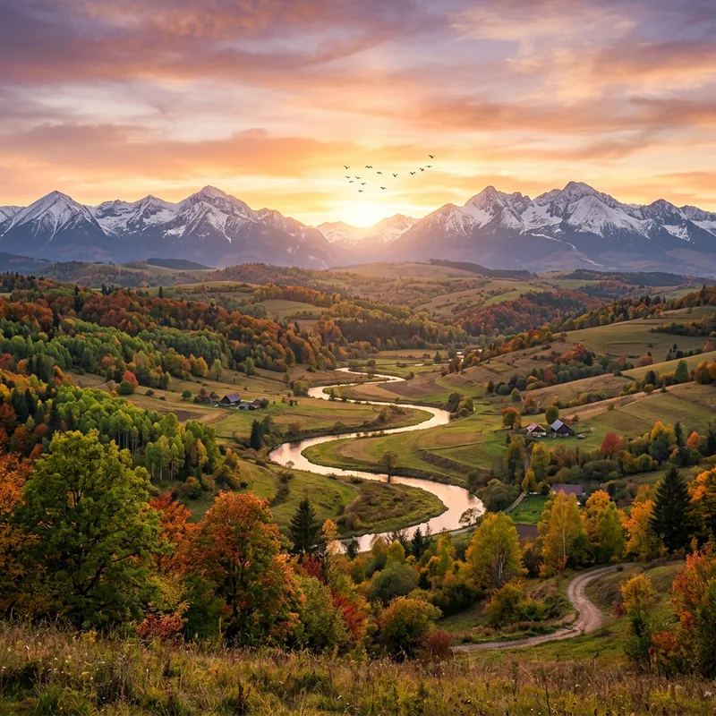 Spectacular 4K Sunset Landscape Wallpaper Spectacular 4K Sunset Landscape Wallpaper