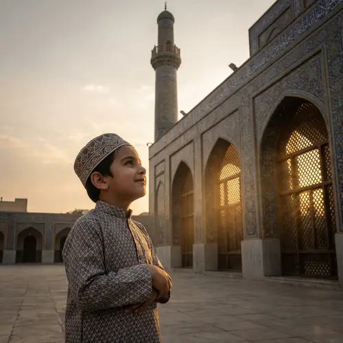 A Boy with Masjid: Capturing Culture and Elegance