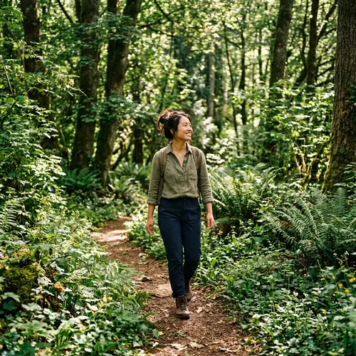 Serene Forest Stroll | Relaxing Asian Woman in Lush Woods