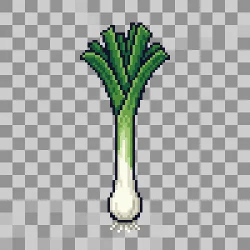 16 Bit Leek/Green Onion PNG - High Quality Image