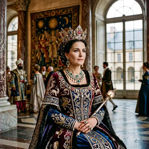 Regal Queen in Traditional Attire | Royalty & Power Symbolized