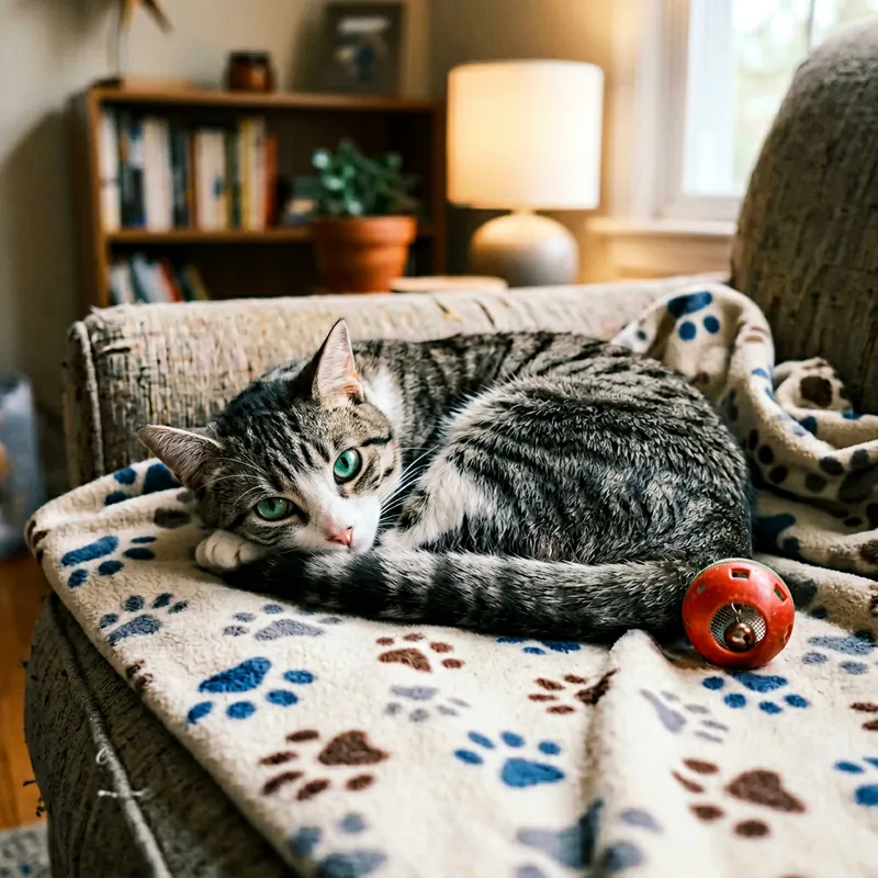 Adorable Cat with Mesmerizing Green Eyes