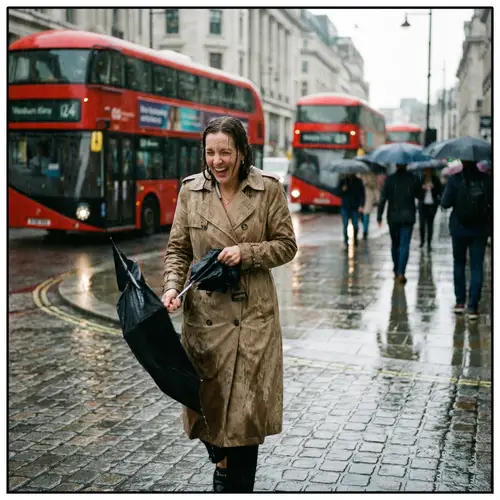 Woman in the Rain: A Captivating Moment