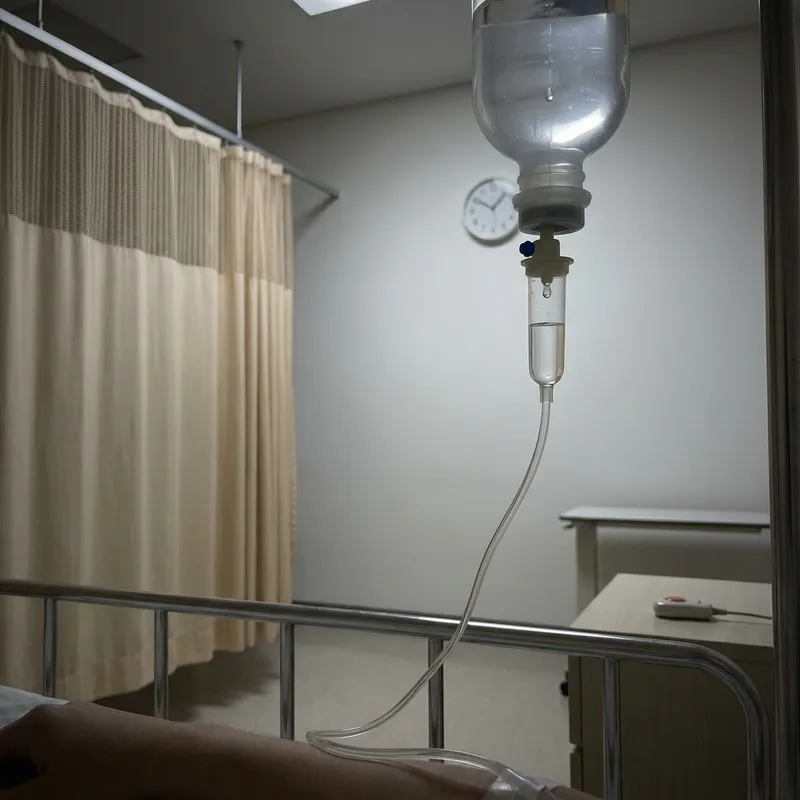Hospital Room Interior in Hyper-Realistic Style | IV Drip Detail