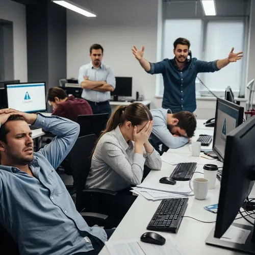 Frustrated Office Workers from Domain Registrar Issues