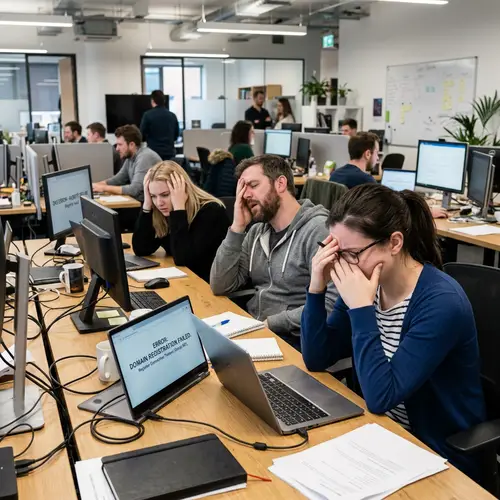 Frustrated Office Workers from Domain Registrar Issues