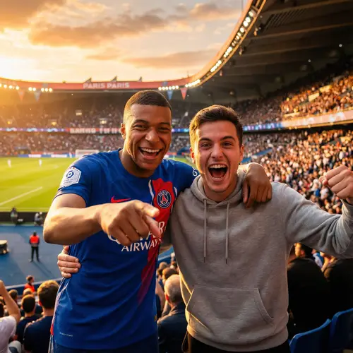 Exhilarating Moment with Kylian Mbappé at the Stadium