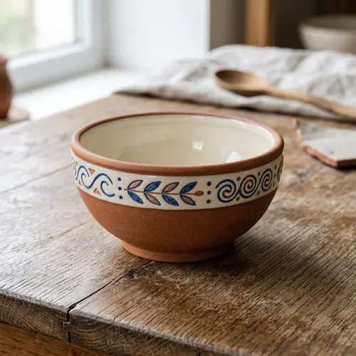 Minimalist Bowl with Unique Ornamentation