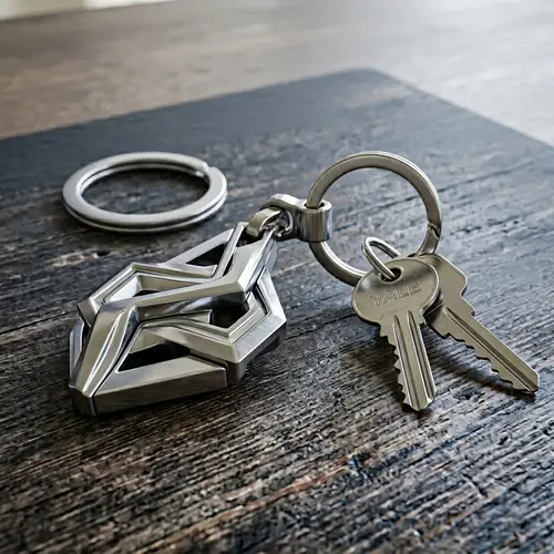 Modern 3D Keychain Design for 3D Printing | STL File Format
