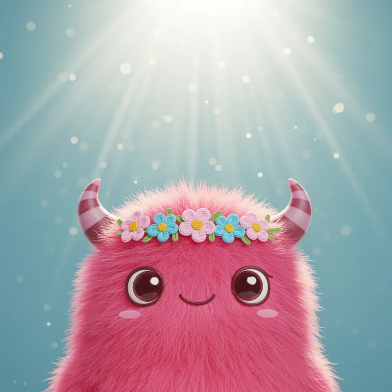 Cute Little Monster with Horns