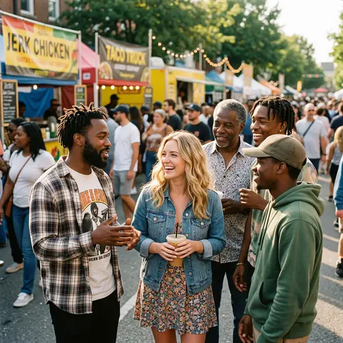Caucasian Blonde Woman with Black Men - Unique Diversity
