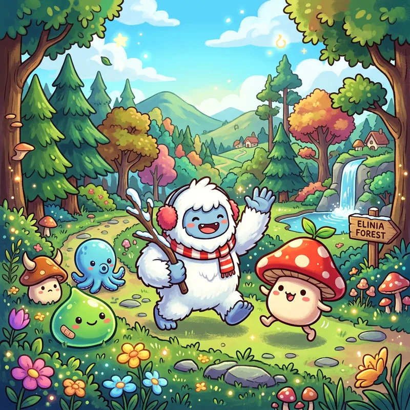 3D-Looking 2D Maple Story-Inspired Monsters Art