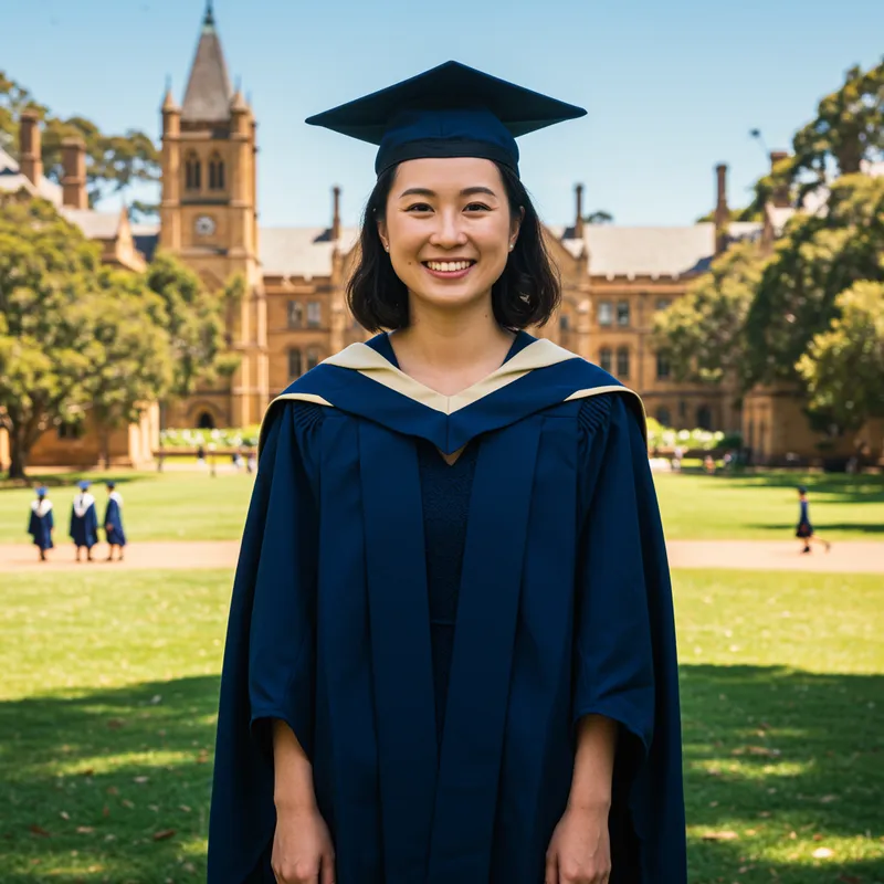 Australian College Graduate Toga Photo