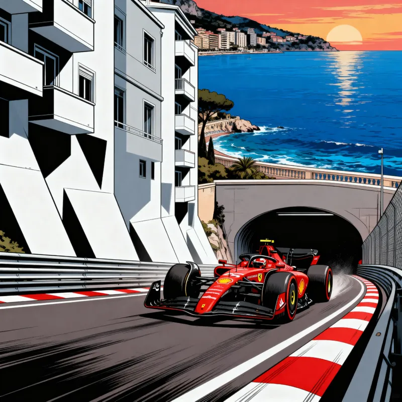 Dynamic Monte Carlo F1 Grand Prix Poster Art Dynamic Monte Carlo F1 Grand Prix Poster Art