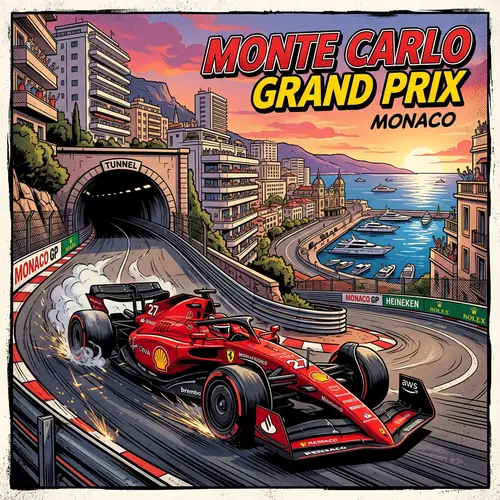 Dynamic Monte Carlo F1 Grand Prix Poster Art