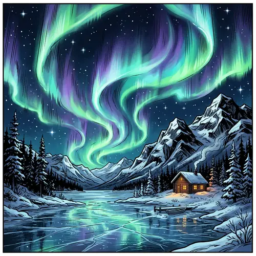 Mesmerizing Aurora Borealis in Scandinavia Art Scene
