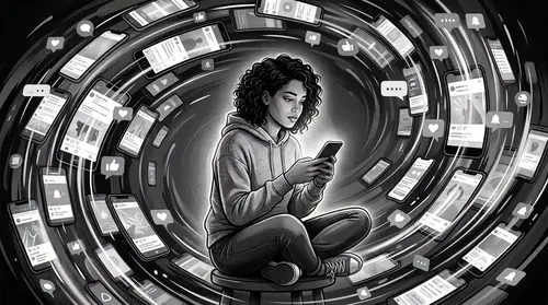 Embracing Monochrome: Digital Anxiety in Art