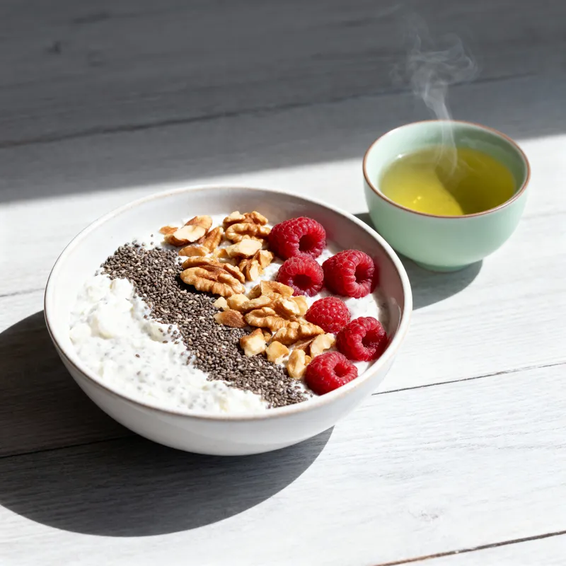 Sugar-Free Greek Yogurt Bowl with Chia Seeds & Nuts
