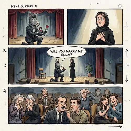 Donkey Mask Man Proposes to Widow in Spectacular Scene