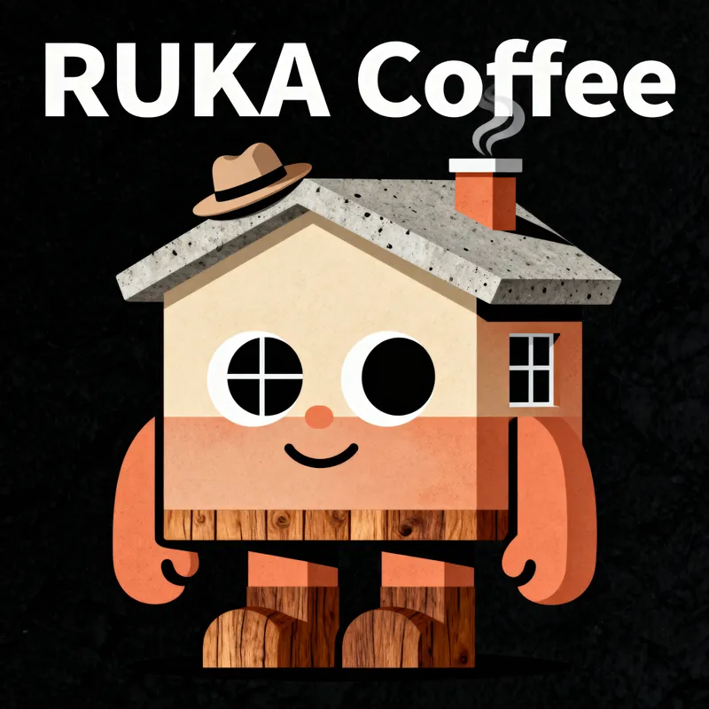 RUKA Coffee Mascot Design - Modern & Welcoming