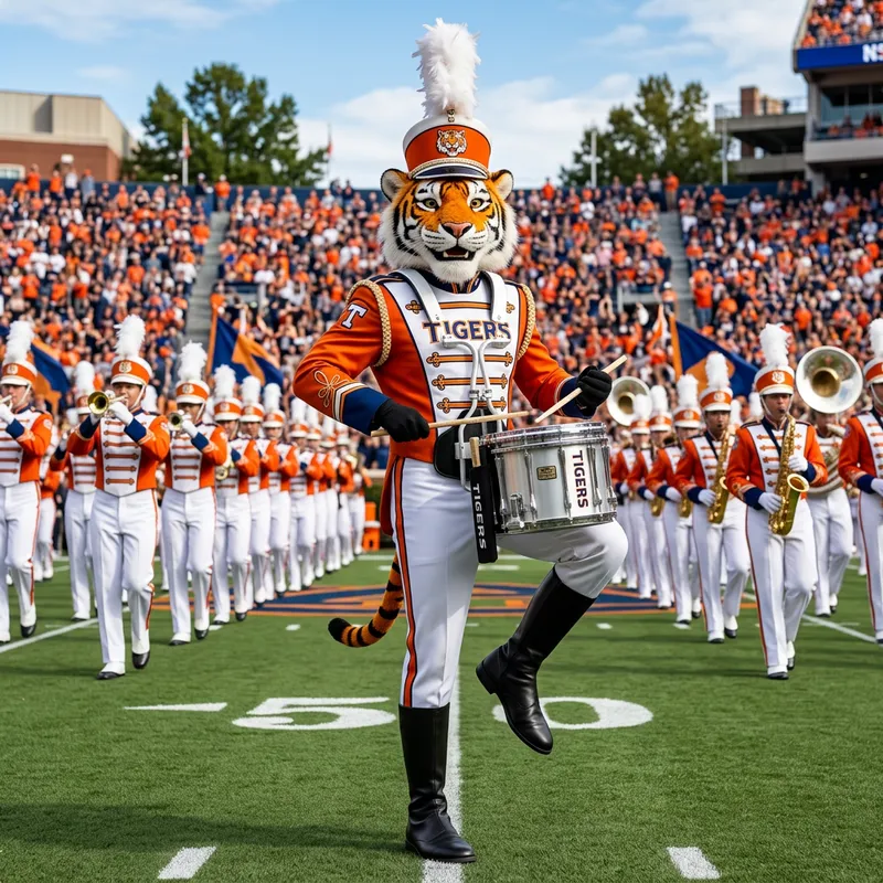 Orange Tiger Marching Band Uniforms