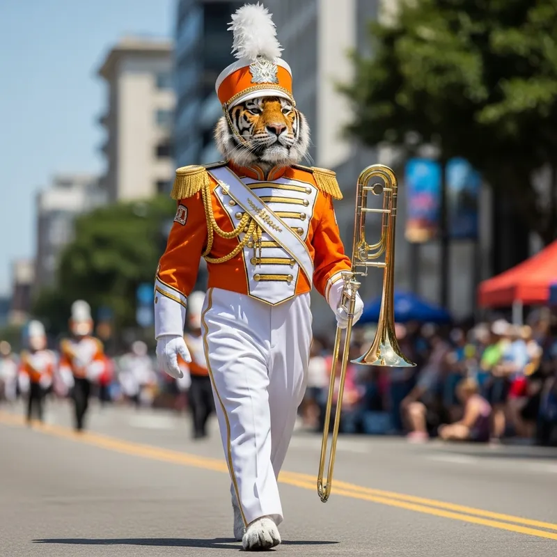 Orange Tiger Marching Band Uniforms