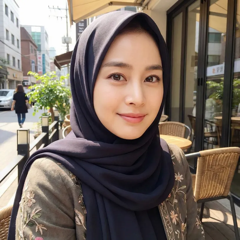 Kim Tae Hee Gorgeous in Modest Hijab Style