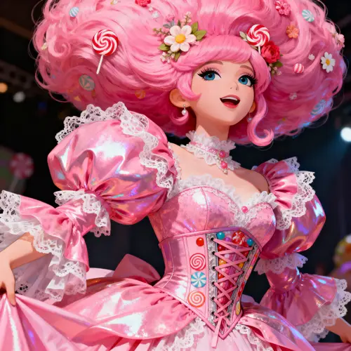 Princess Bubblegum in Stunning Pink Drag