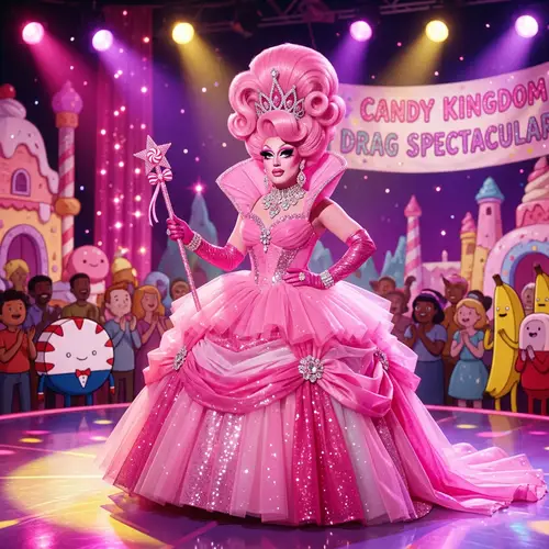 Princess Bubblegum in Stunning Pink Drag