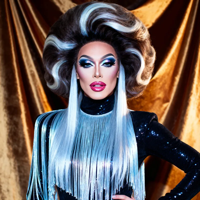 Gorgeous Drag Queen with Icy Fringe & Iconic Style