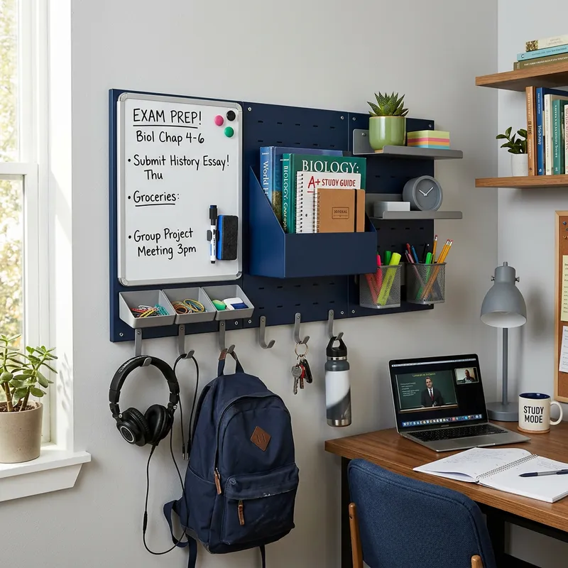 Cool Modular Wall Organization System for Student Study Room