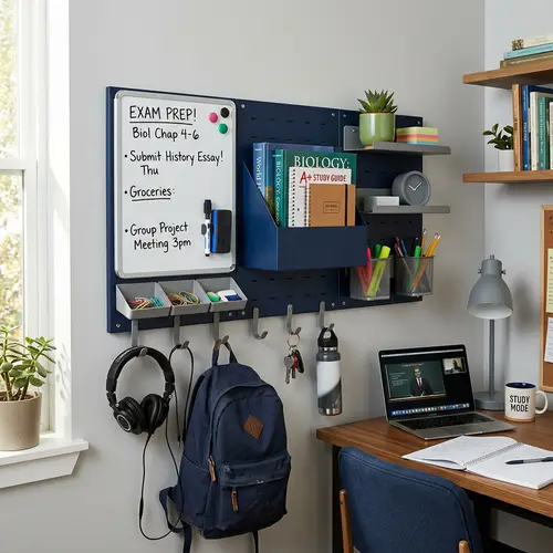 Modular Wall Organization System for Student Study Room