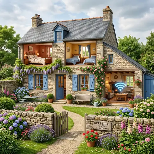 Charming Kerberso Cottage: Pléhédel, Côtes d'Armor - Sleeps 2-4