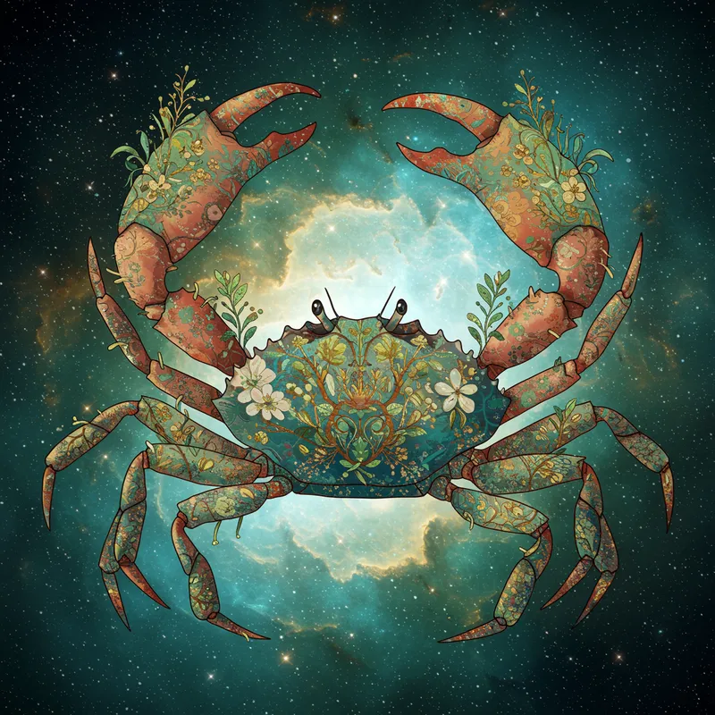 Cancer Zodiac & Persephone Fusion Art