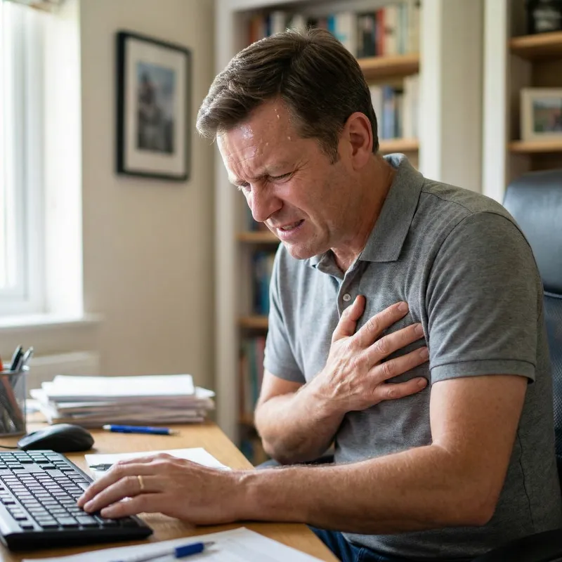 Man with Heart Problems: Recognizing Anxiety Symptoms Man with Heart Problems: Recognizing Anxiety Symptoms