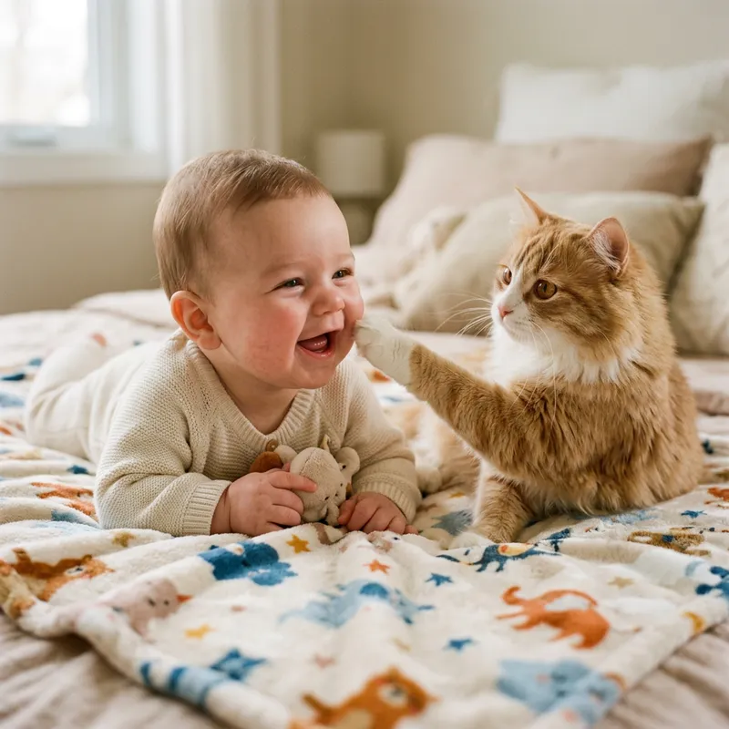 Cat Comforting Baby | Heartwarming Moment