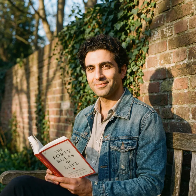 Middle Eastern Man Portrait with Book | Casual Clothes Middle Eastern Man Portrait with Book | Casual Clothes