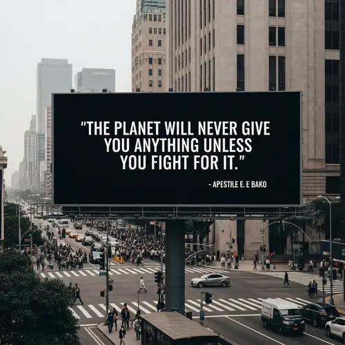 Fight for the Planet's Gifts | Apostle E. E. Bako